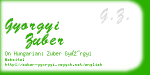gyorgyi zuber business card